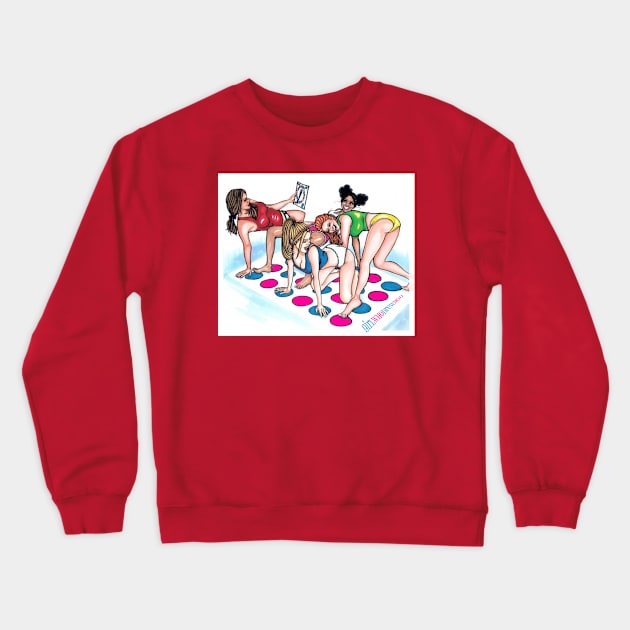 Right Hand Red Crewneck Sweatshirt by GirlWhoDrewYou